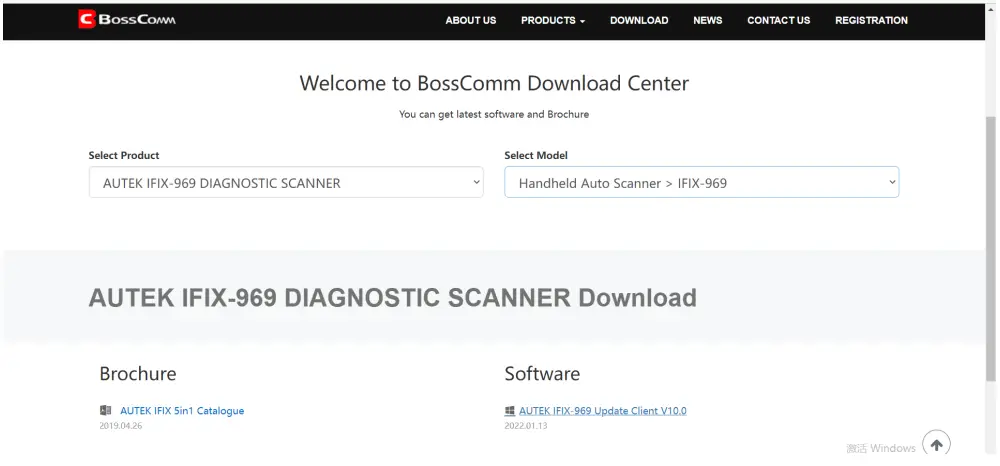 BC BossComm IF 745 OBD2 Car Scanner Software - IFIX Series