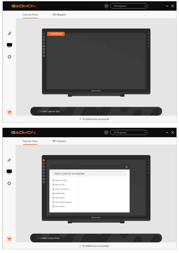 GAOMON PD2200 Graphics Pen Display - Function Settings 4