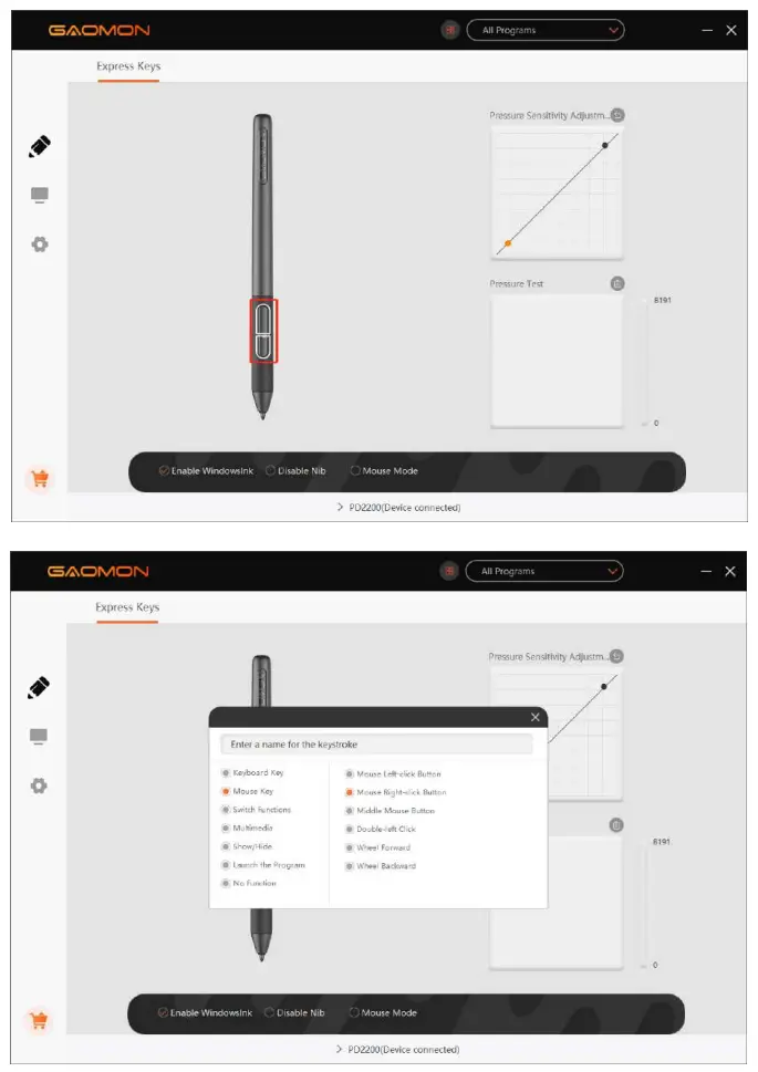 GAOMON PD2200 Graphics Pen Display - Function Settings 5