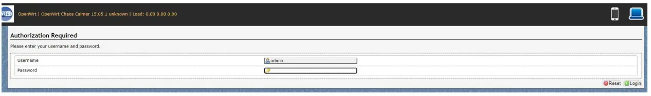 WALLYS DR8072 V01 Router Board - Input the username