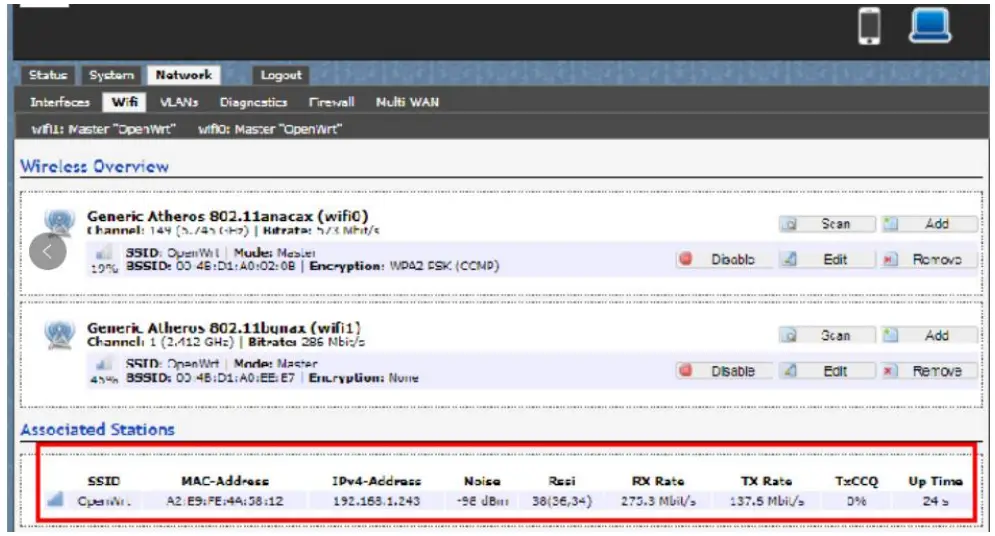 WALLYS DR8072 V01 Router Board - wireless encryption 1