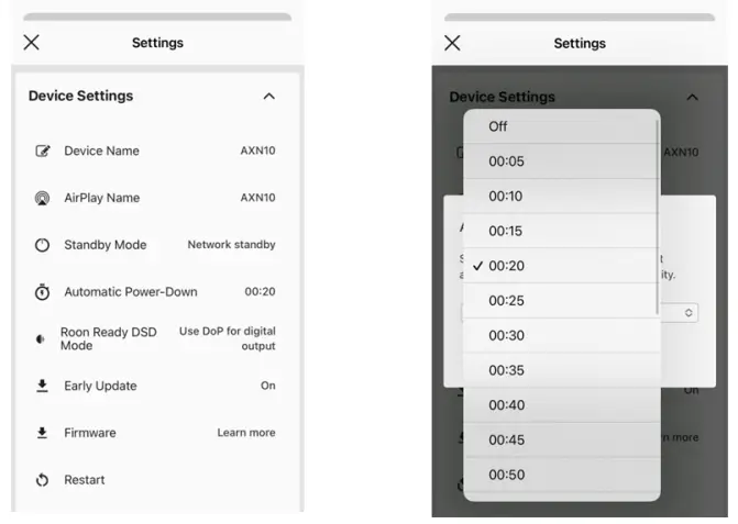 CAMBRIDGE AUDIO AXN10 Network Streamer Player - powering down
