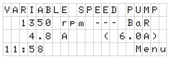 saci pumps ejoy New Speed Control System - MAIN SCREEN