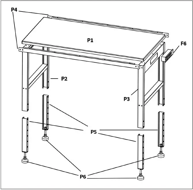 VEVOR-M5318-53-Inch-Wood-Worktop-Workbench-fig- (2)