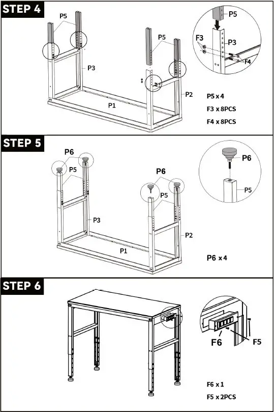 VEVOR-M5318-53-Inch-Wood-Worktop-Workbench-fig- (4)