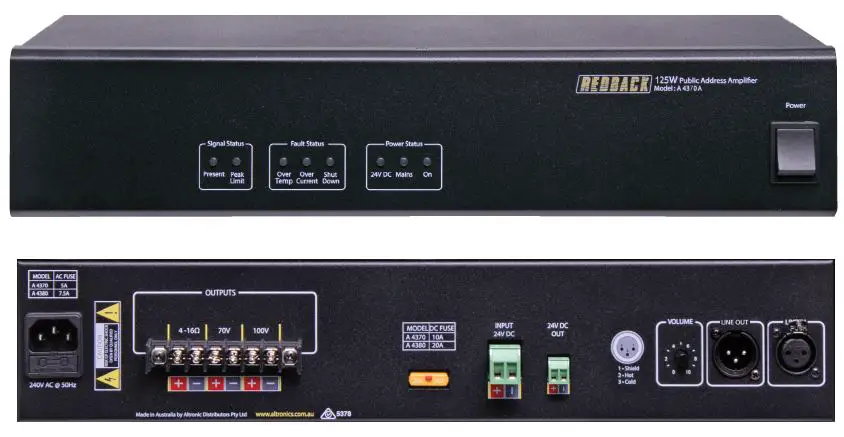 REDBACK-A4370A-125-Watt-Power-Amplifier-product