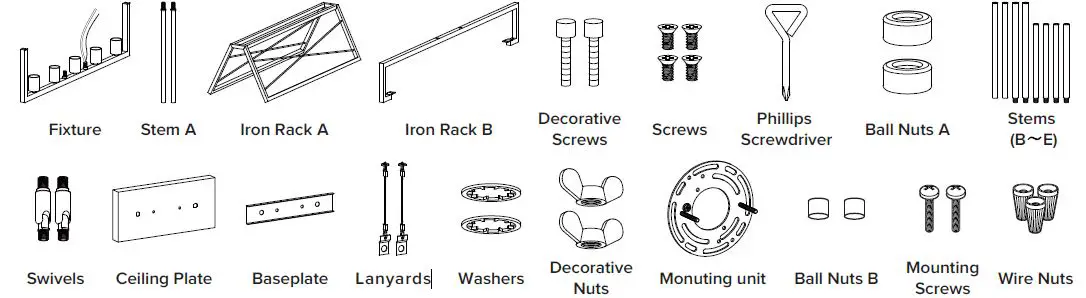 Hukoro-Unbranded-YOUKAIN-F50465-QC-5-Light-Black-Industrial-Triangle-Cage-Chandelier-FIG-2