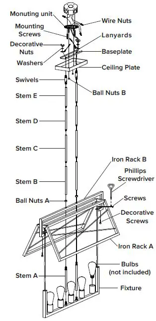 Hukoro-Unbranded-YOUKAIN-F50465-QC-5-Light-Black-Industrial-Triangle-Cage-Chandelier-FIG-3