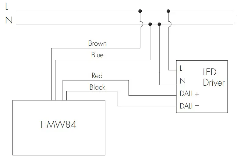 HYTRONIK HMW84 HF Motion Sensor - Wiring Diagram