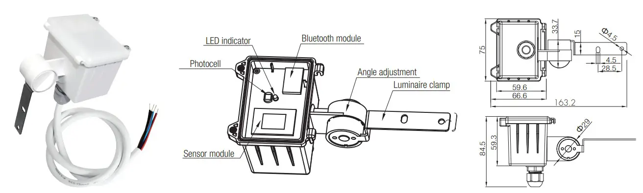 HYTRONIK HMW84 HF Motion Sensor - shade by clamp