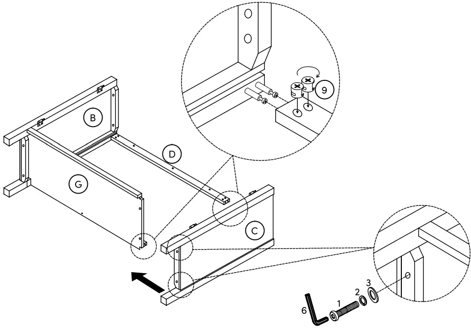 nathan james 71601 Mason Wood Storage Cabinet Unit - Frame Panel
