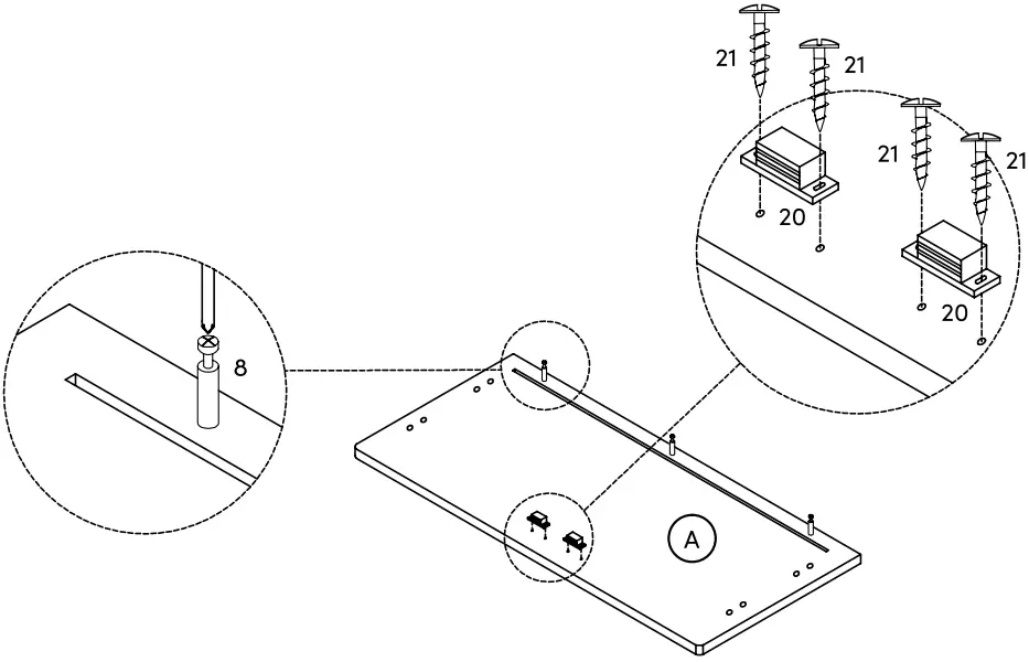 nathan james 71601 Mason Wood Storage Cabinet Unit - Magnetic Catches