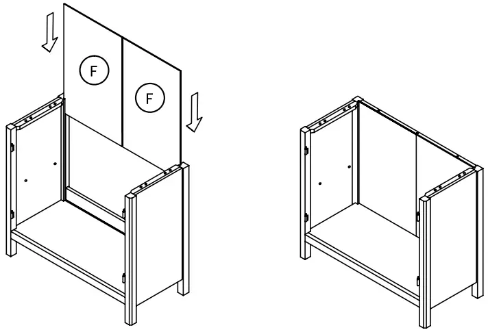 nathan james 71601 Mason Wood Storage Cabinet Unit - Slide the Back