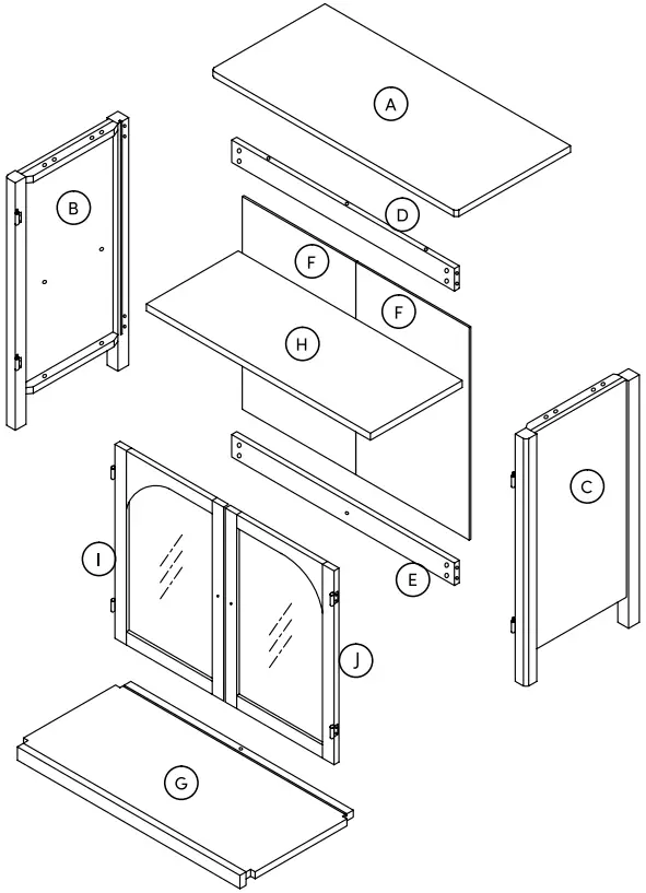 nathan james 71601 Mason Wood Storage Cabinet Unit - The goods
