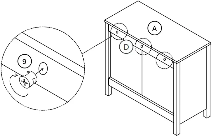nathan james 71601 Mason Wood Storage Cabinet Unit - Top Panel 2