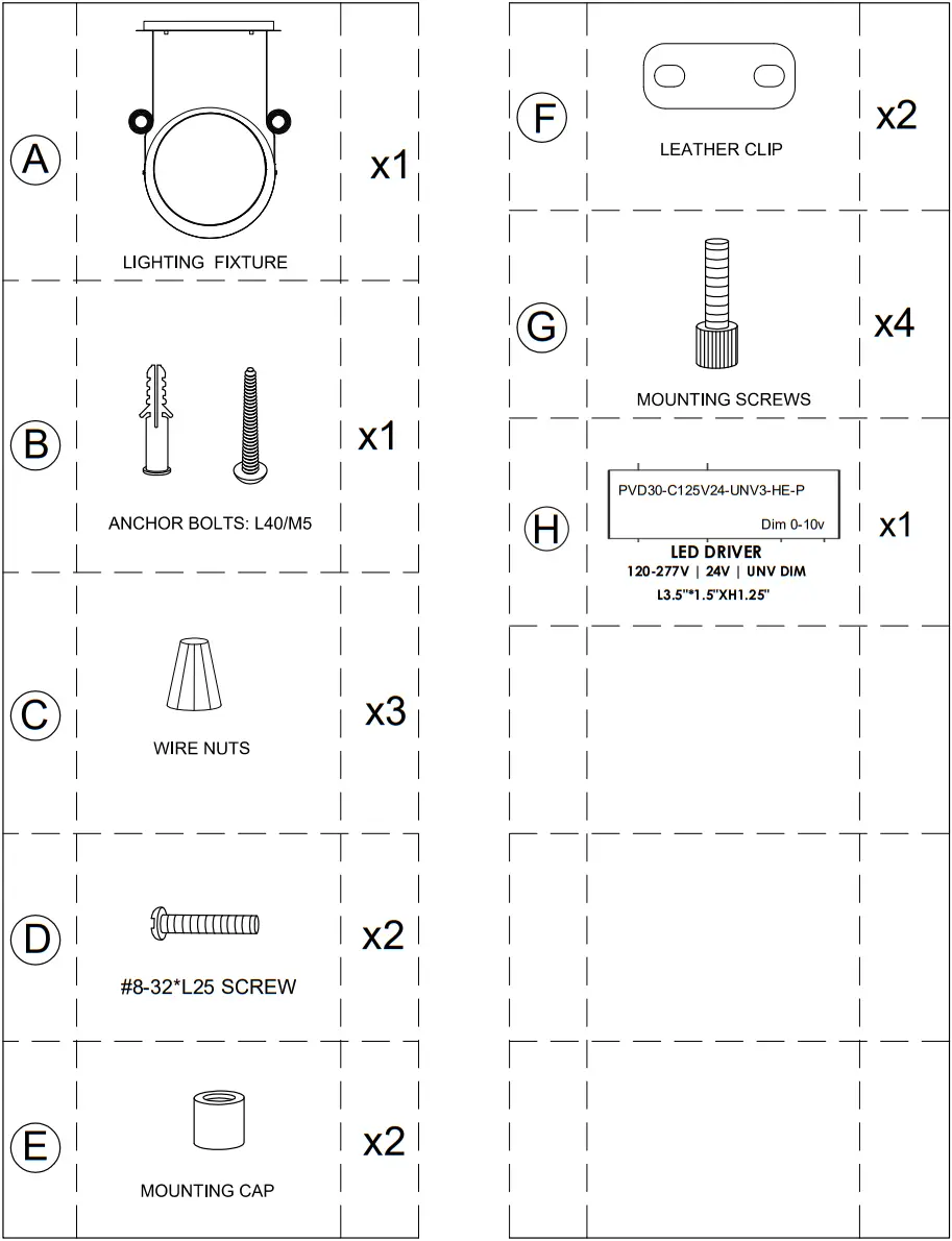 ET2 Contemporary Lighting E24081 NAB Tether LED 1 Light Pendant - Contents