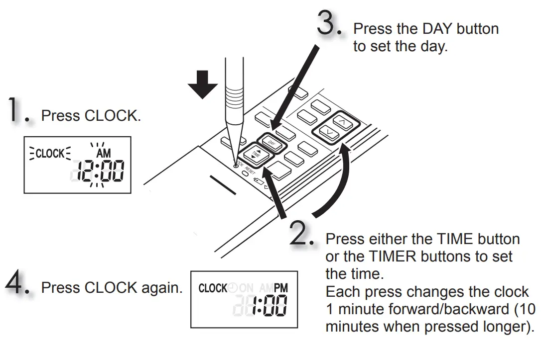 MITSUBISHI ELECTRIC MSZ GS24NA U1 GS-Series Wall Mounted Unit -Setting current time