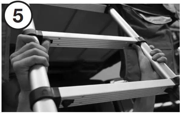 KIWI camping KC077 037 Tuatara SSE Rooftop Tent - PITCHING INSTRUCTIONS 2