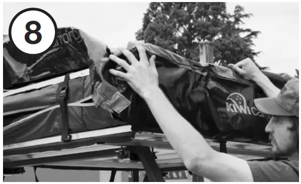 KIWI camping KC077 037 Tuatara SSE Rooftop Tent - PITCHING INSTRUCTIONS 5