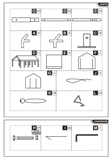 Outsunny 84C-308 Heavy Duty Marquee - fig 2