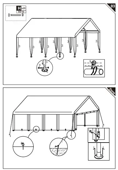 Outsunny 84C-308 Heavy Duty Marquee - fig 4