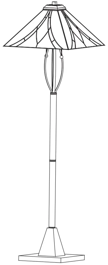 HOME DECORATORS COLLECTION HD7839E Margrave 60 Inch 2-Light Matte Black Floor Lamp