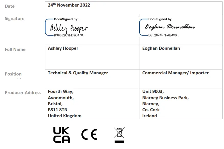 POLAR GH337 Chest Freezer - DECLARATION OF CONFORMITY