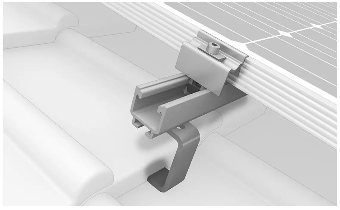 K2 systems SolidRail System Roof Hooks Pantiles