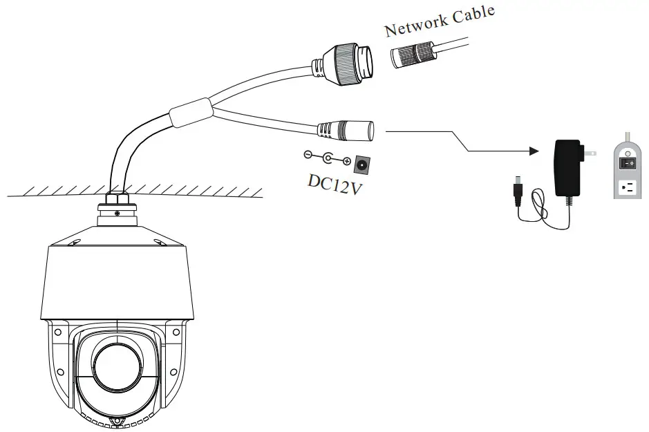 speco technologies O2P25X PTZ Network Dome Camera - Ethernet connector 1