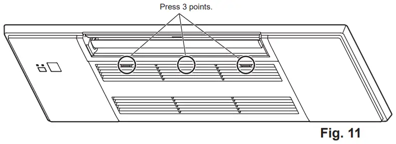 MITSUBISHI ELECTRIC MLP 448WU Room Air Conditioner Optional Grille - Grille installation 10