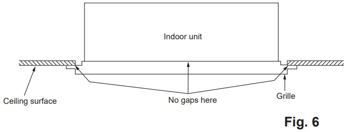 MITSUBISHI ELECTRIC MLP 448WU Room Air Conditioner Optional Grille - Grille installation 5