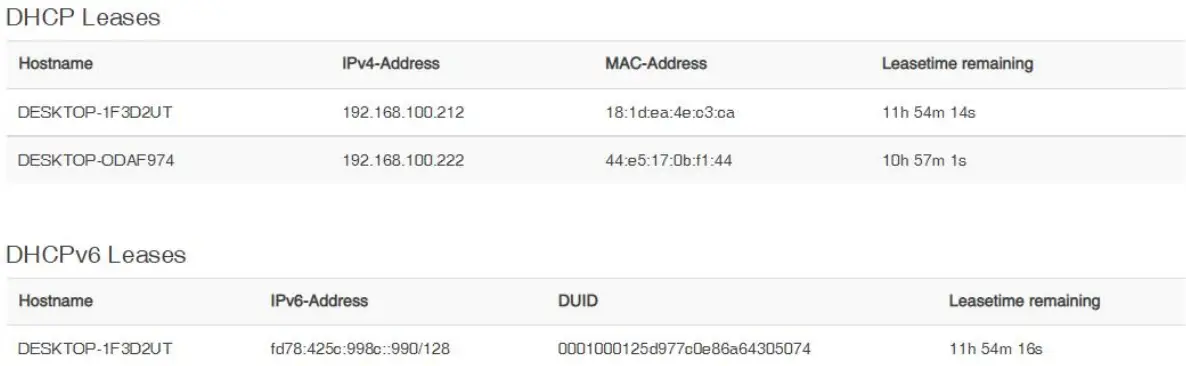 Bove Technology 1678087012 LoRaWAN Walrus ID Gateway - DHCP Leases