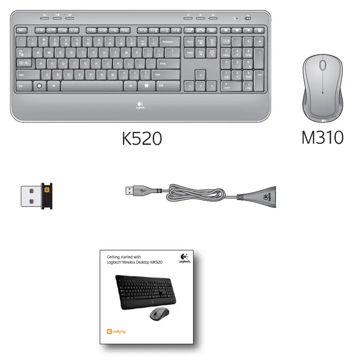 Logitech K520 Wireless Keyboard User Manual-fig-1