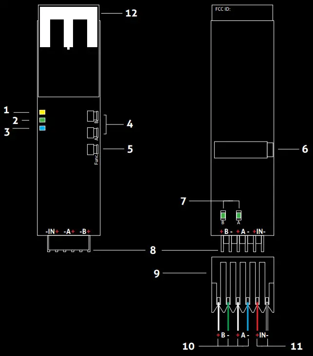 RC4 WIRELESS RC4Magic Series 3 DMX2micro Miniature Two Channel Wireless Dimmer - micro