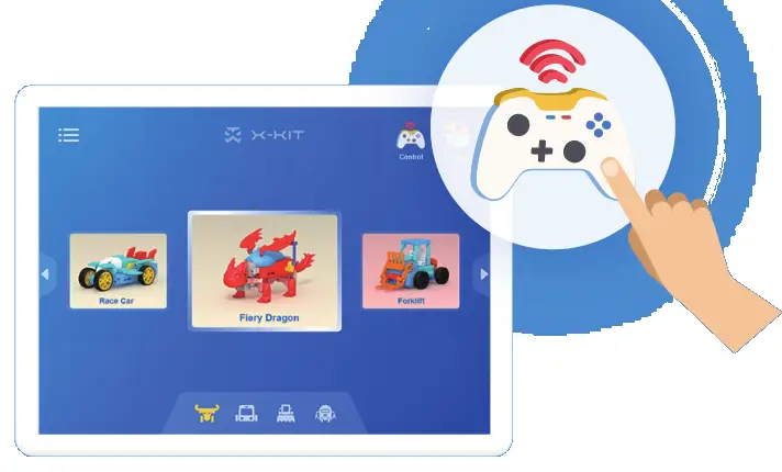 AOSEED X KIT Unlimited Robot Toy - button