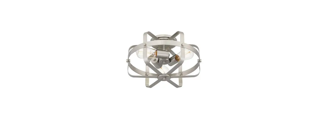 Quoizel Qfl5592bn Manzel 3 Light 14 Inch Brushed Nickel Flush Mount Ceiling Light Installation Guide