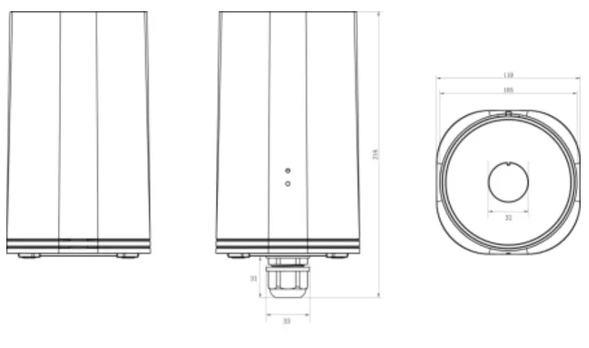 MilesighMilesight UF51 5G CPE Router - Overviewt UF51 5G CPE Router - Dimensions