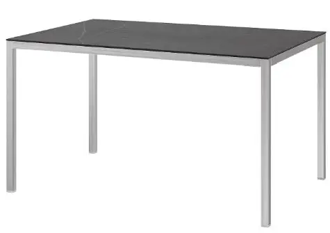 IKEA-TORSBY-Table-Chrome-Plated-Black-Marble-Effect