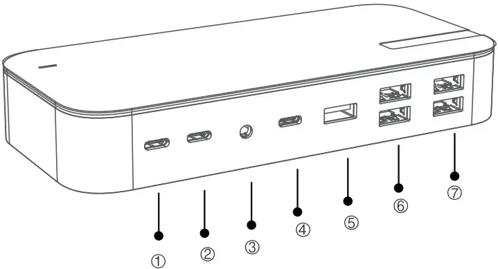 Selore S Global B09WY989PT USB C Docking Station Dual Monitor 16 In 1 Dock - Structure Diagram