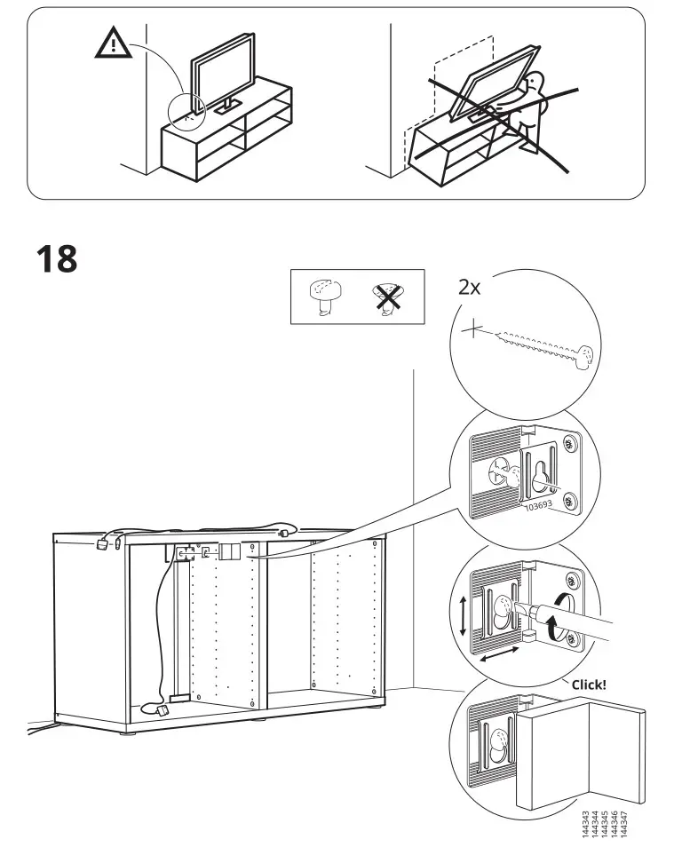 IKEA AA-1391480-7-2 BESTÅ TV Furniture Black Brown - Installation 11
