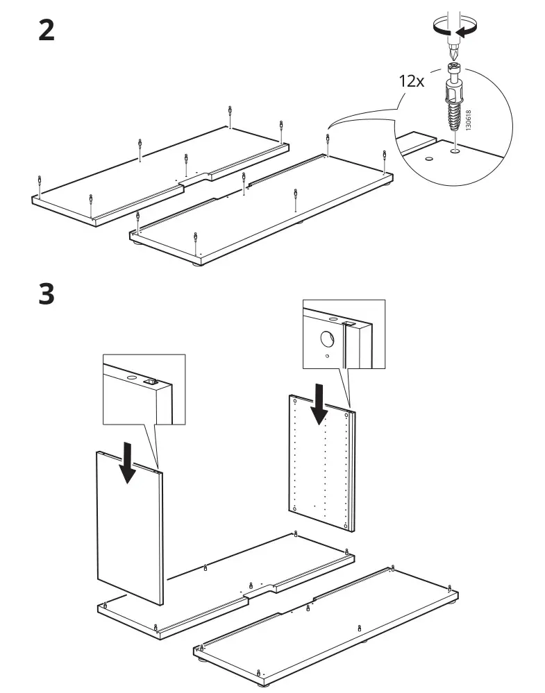 IKEA AA-1391480-7-2 BESTÅ TV Furniture Black Brown - Installation 2