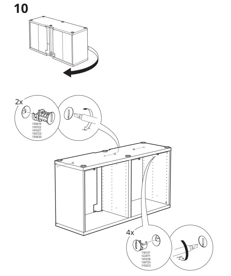 IKEA AA-1391480-7-2 BESTÅ TV Furniture Black Brown - Installation 6