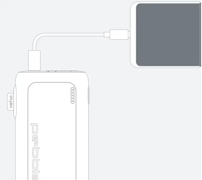 veho Pebble PZ30 Argonaut Pro Power Bank - Charging a device