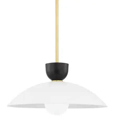 Mitzi H481701L-PN 1 Light Large Pendant In Aged Brass User Guide-product