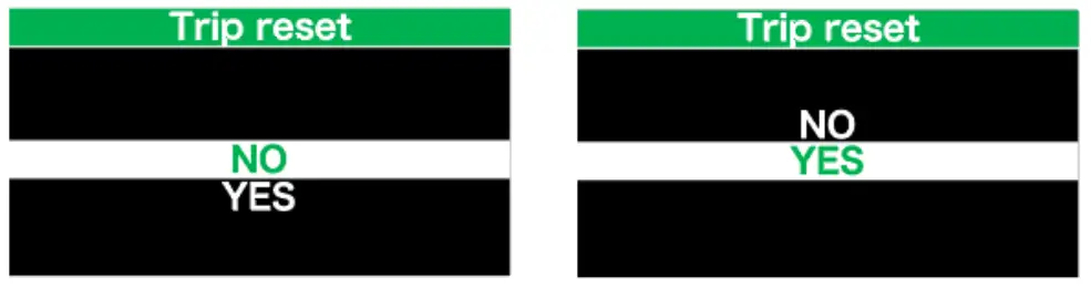 “TRIP Reset” Set reset function for single-trip