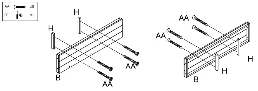 LUE BONA SKYLAR Series Raised Garden Bed - Fig2