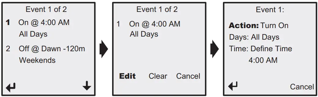 INTERMATIC STW700W Ascend Smart 7 Day Programmable Wi-Fi Timer - Edit Event