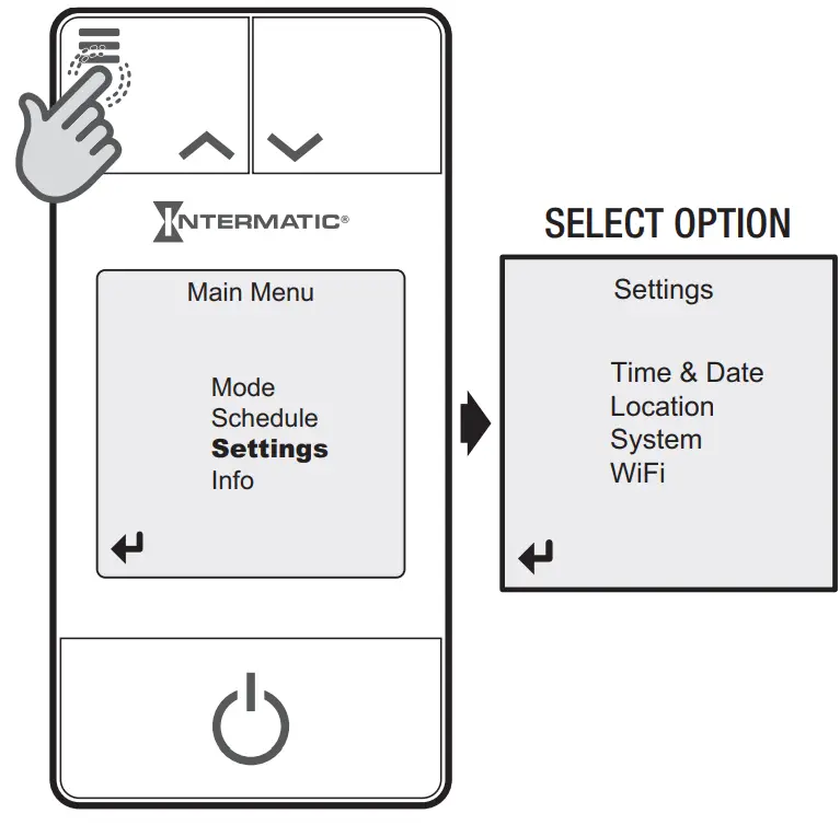 INTERMATIC STW700W Ascend Smart 7 Day Programmable Wi-Fi Timer - SETTINGS