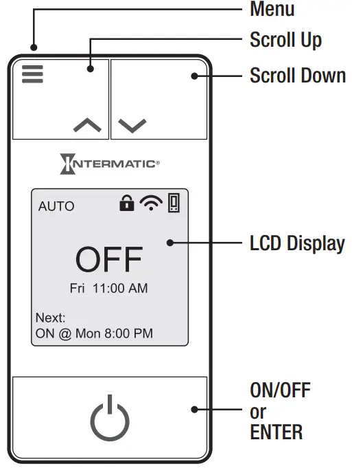 INTERMATIC STW700W Ascend Smart 7 Day Programmable Wi-Fi Timer - SWITCH INTERFACE