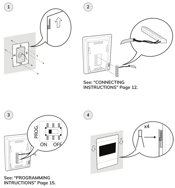 ALCAD MVC-141 Videodoor Entry System Monitor - Installing instructions